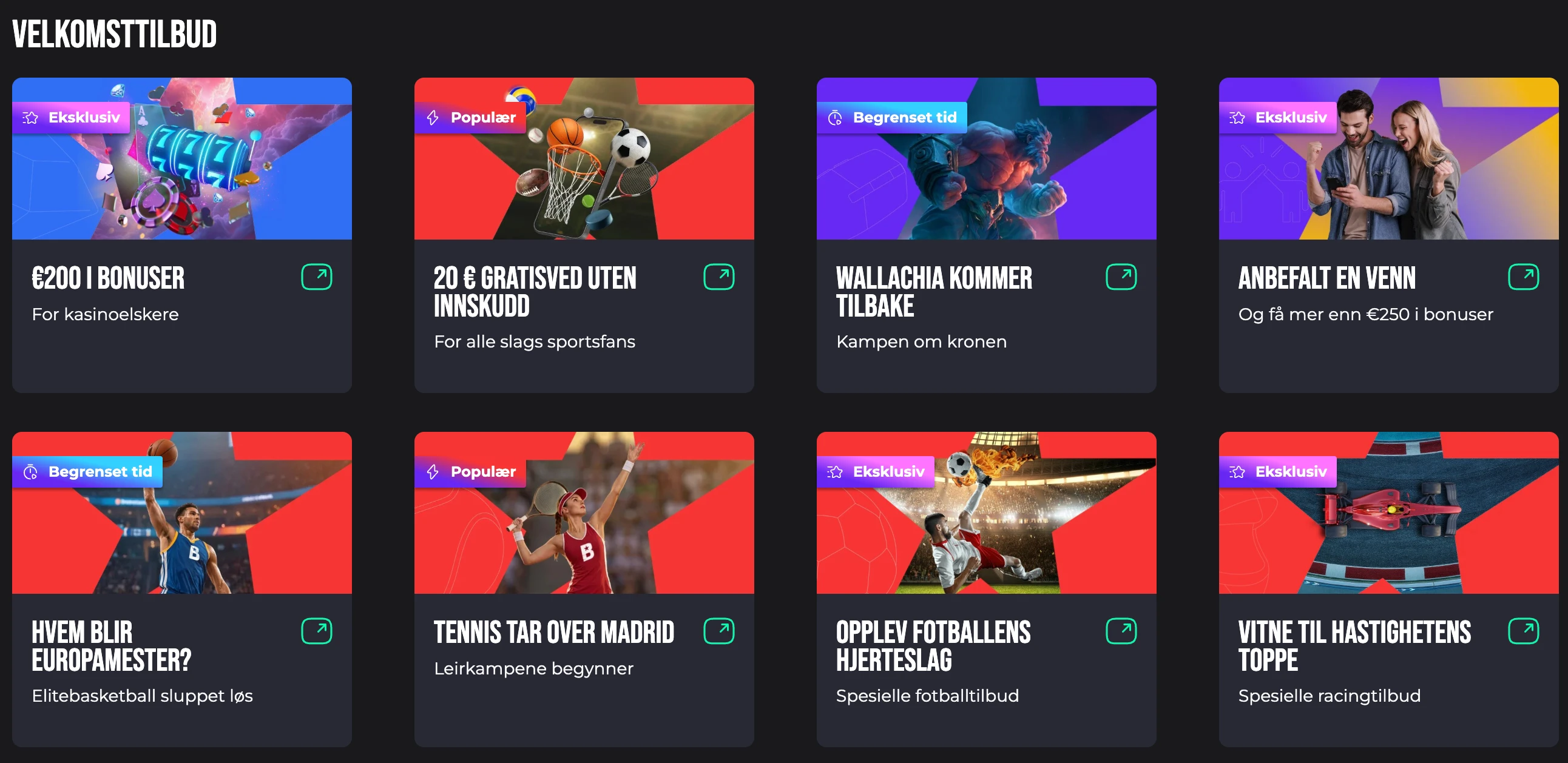 Velkomstbonuser hos Olybet